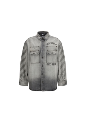 Off-White Gray Denim Shirt - L