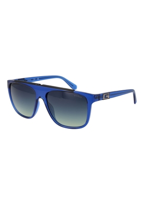 Guess Blue Stainless Steel Sunglasses