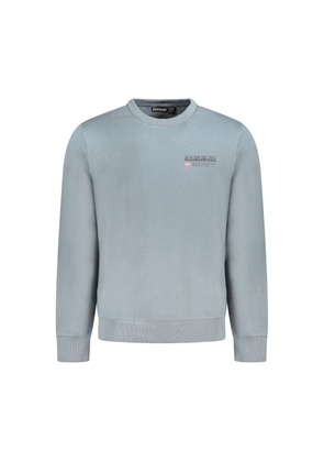 Napapijri Gray Cotton Men Sweater - XXL