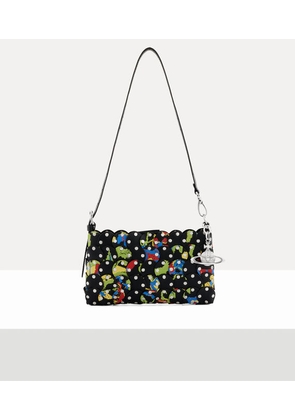 Vivienne Westwood Lola Shoulder Bag Printed Leather Black-multi