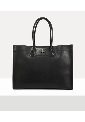 Vivienne Westwood Troy Tote Supple Leather Black-dark-silver