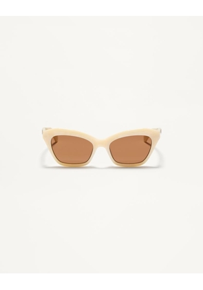 Valentino Cat-Eye Acetate Eyewear Woman IVORY/BROWN 52