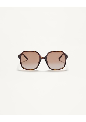 Valentino Rectangular Acetate Glasses Woman HAVANA/BROWN 56