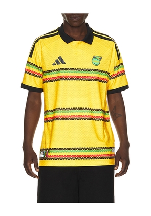 adidas Originals JFF Jamaica 26 World Cup Jersey in Yellow. Size L. Also in M, S, XL/1X.
