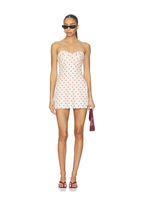 Amanda Uprichard x REVOLVE Soho Skort Romper in Beige. Size L. Also in M, S, XL, XS.