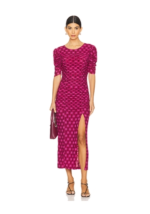 Free People Briella Midi Dress in Fuchsia. Size L. Also in M, S.