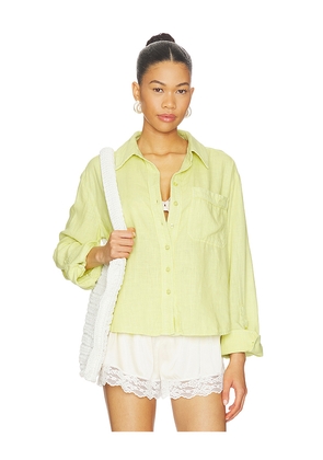 Free People x We The Free Linen Laurel Top in Yellow. Size L. Also in M, S, XS.
