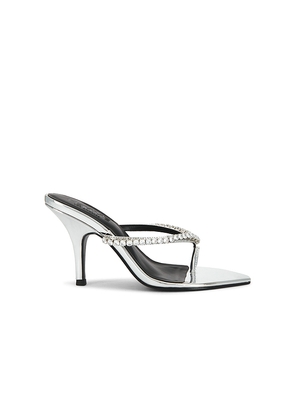 FEMME LA x REVOLVE Tokyo Thong Sandal in Metallic Silver. Size 10. Also in 5, 6, 7, 8, 9.