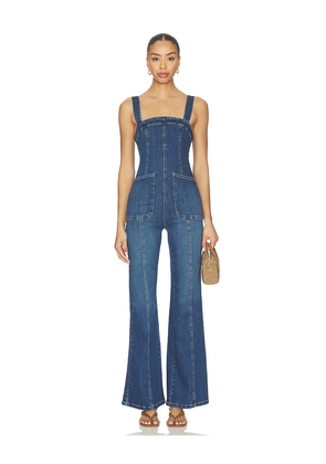 Free People x We The Free Suns Out Bootcut Jumpsuit in Blue. Size L. Also in M, S, XL, XS.
