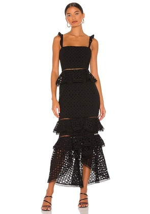 NBD Haze Midi Dress in Black. Size XS. Also in XXS.