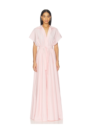 Norma Kamali Super Oversized Nk Shirt Flared Gown in Pink. Size L. Also in M, S, XS, XXS.