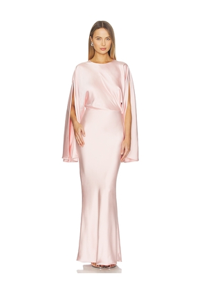 Norma Kamali Reverse Obie Gown With Long Sleeve in Pink. Size L. Also in M, S, XS, XXS.