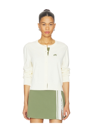 Malbon Golf Maray Cardigan in Cream. Size L. Also in M, S, XL, XS.
