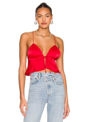 superdown Isla Satin Top in Red. Size M. Also in XL.
