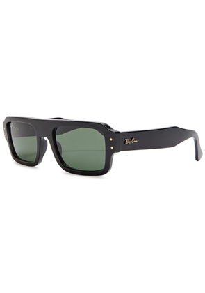 Ray-ban Lukas Rectangle-frame Sunglasses - Black - One Size
