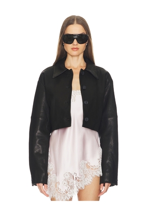 SRG Alina Leather Jacket in Black. Size L. Also in M, S, XL, XS, XXS.