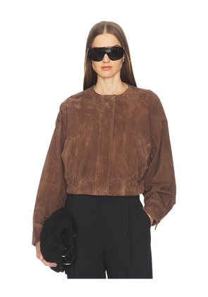 SRG Danica Suede Jacket in Brown. Size L. Also in M, S, XL, XS.