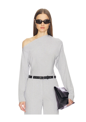 SRG Lesly Off Shoulder Knit Top in Light Grey. Size L. Also in M, S, XL, XS, XXS.