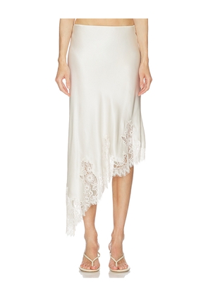 SRG Romy Silk Skirt in Ivory. Size L. Also in M, S, XL, XS.