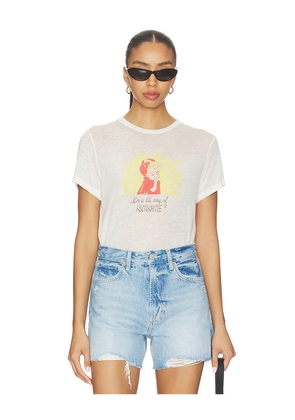 RE/DONE Classic Tee Ray Of Sunshine in Ivory. Size L. Also in M, S, XS.