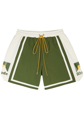 Rhude Moonlight Printed Shell Shorts - White - S