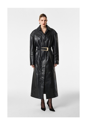 REVOLVE LOS ANGELES Nikita Leather Coat in Black. Size M. Also in XS.