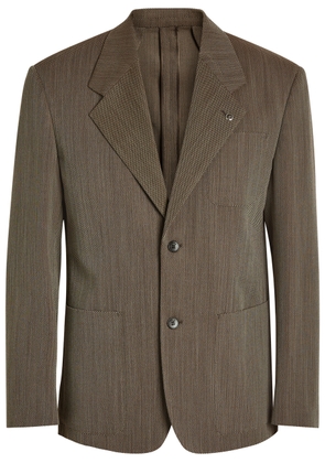 Versace Herringbone Wool Blazer - Brown - 52 (IT52 / XL)