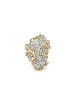 Alexis Bittar Solanales Pavé 14kt Gold-plated Ring - 8 (P)
