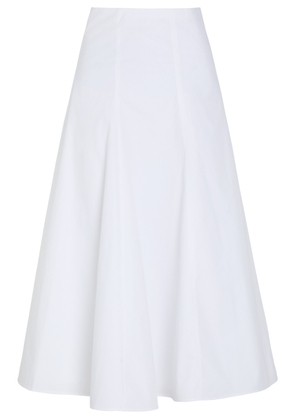 Jacquemus La Jupe Triangle Cotton-blend Midi Skirt - White - 40 (UK12 / M)