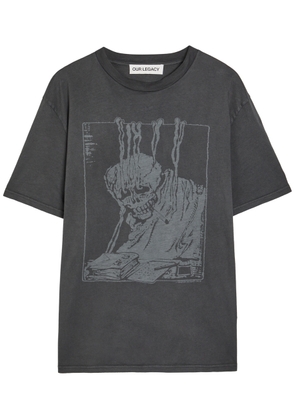 Our Legacy Box Printed Cotton T-shirt - Black - 46 (IT46 / S)