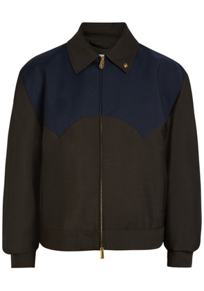 Versace Panelled Wool and Mohair-blend Jacket - Brown - 50 (IT50 / L)