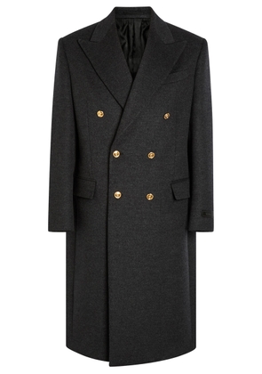 Versace Wool Double-breasted pea Coat - Dark Grey - 46 (IT46 / S)