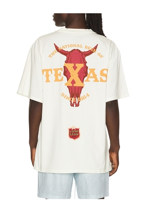 Philcos Lonestar Texas Tee in Cream. Size L. Also in M, S, XL/1X.