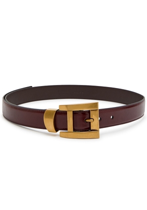 Versace Glossed Leather Belt - Brown - 85 (UK 12 / L)