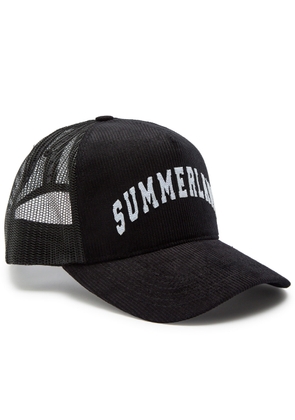 Nahmias Summerland Corduroy and Mesh cap - Black - One Size