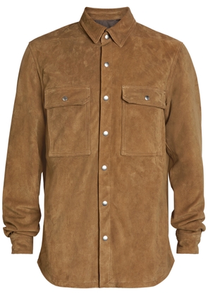 Rick Owens Suede Overshirt - Brown - 52 (IT52 / XL)