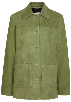 Reformation Veda Lincoln Panelled Suede Jacket - Green - L (UK14 / L)