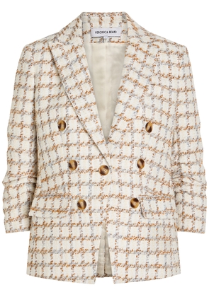 Veronica Beard Ryland Checked Tweed Jacket - Ecru - 4 (UK8 / S)