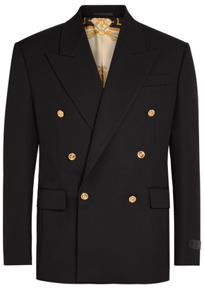 Versace Double-breasted Wool Blazer - Black - 46 (IT46 / S)