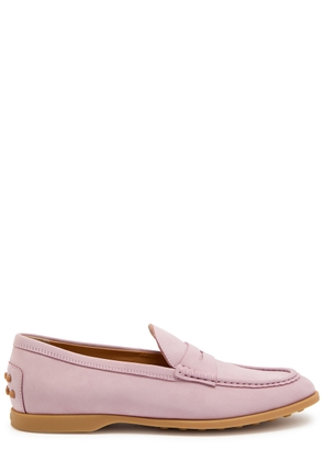 Tods Gomma Leggero Nubuck Loafers - Mauve - 36 (IT36 / UK3)