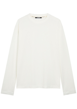 Jacquemus Le Tshirt Rond Carre Logo-embroidered Woven T-shirt - White - S
