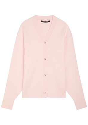 Jacquemus Le Cardigan Doppio Merino Wool-blend Cardigan - Light Pink - 34 (UK6 / XS)