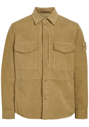 Stone Island Logo Cotton and Linen-blend Overshirt - Beige - S