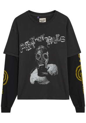 Gallery Dept. Layered Printed Cotton T-shirt - Black - XL