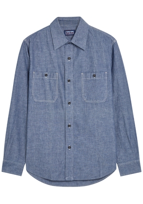 Blue Blue Denim Work Shirt - Dark Blue - XL