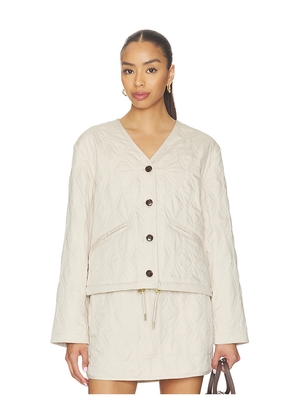 Varley Saba Quilted Jacket in Ivory. Size L. Also in M, S, XS.