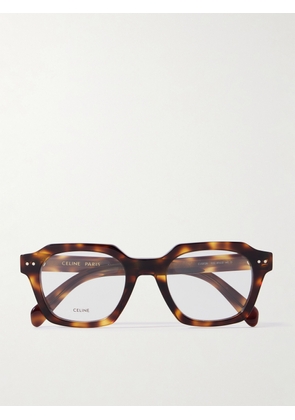 CELINE Eyewear - Square-frame Tortoiseshell Acetate Optical Glasses - One size