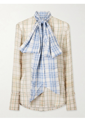 Acne Studios - Serena Checked Silk-chiffon Shirt - Multi - DK32,DK34,DK36,DK38,DK40,DK42