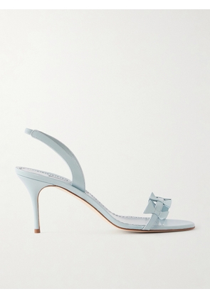 Manolo Blahnik - Cigaurasli 70 Leather Sandals - Blue - IT36,IT37,IT38,IT38.5,IT39,IT39.5,IT40,IT40.5,IT41,IT41.5