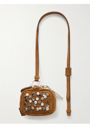 Acne Studios - Camero Studded Suede Airpods Case - Brown - One size